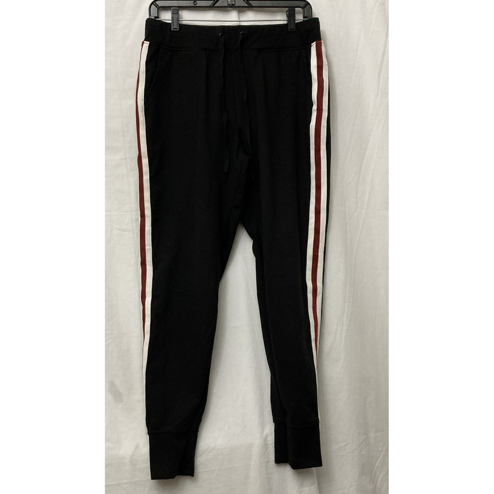 Athletic Works Women's Black Soot Striped Athleisure Pocketed Joggers - SZ M‎